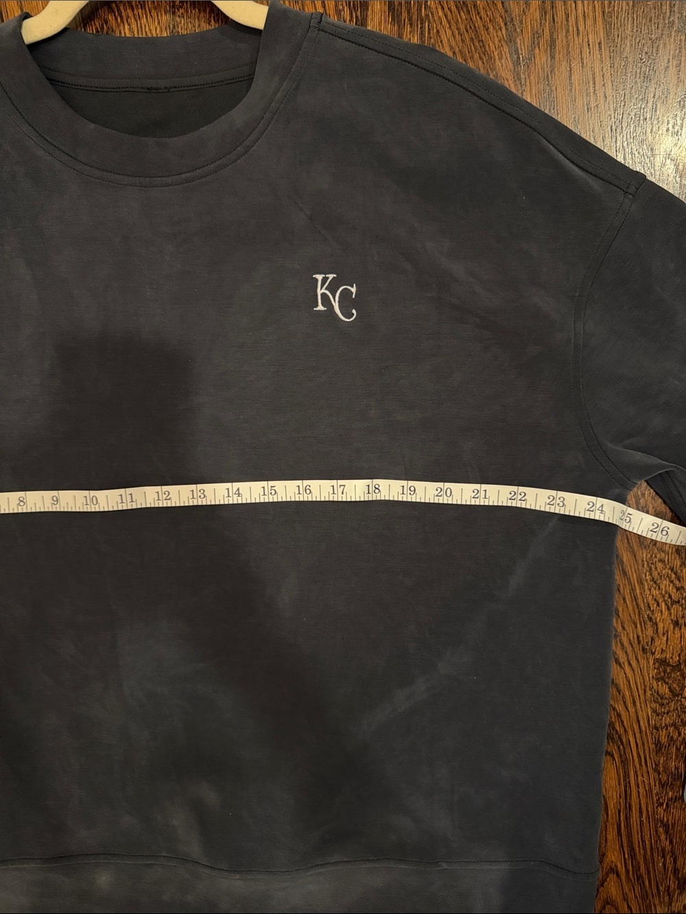 KC Embroidered Lululemon Softstreme Oversized Crewneck Sweatshirt - Charcoal - Picture 8 of 9